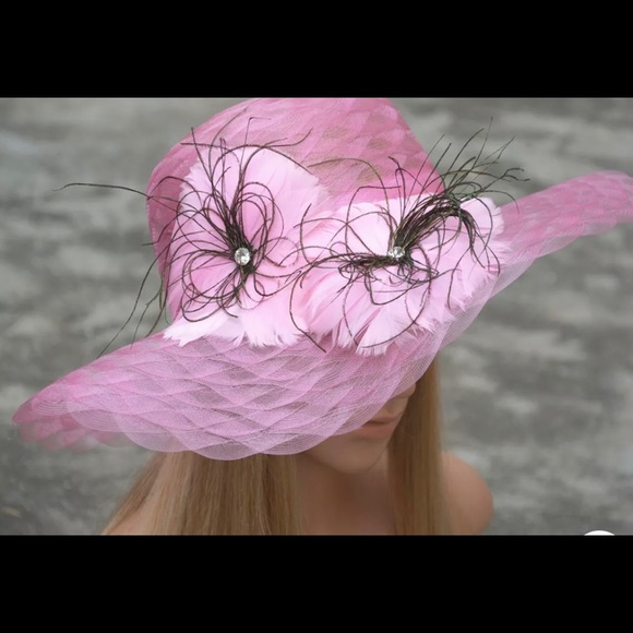 Women wide brim Kentucky derby sun day hats - Picture 4 of 4